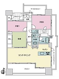 サンクレーア富士見台 3LDKの間取図画像
