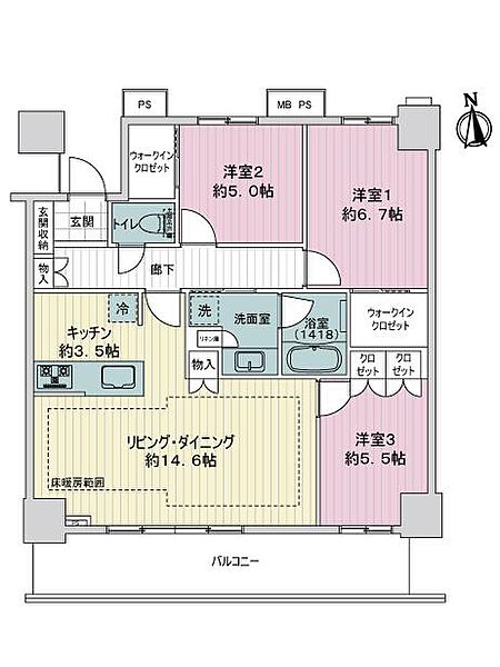 間取りを拡大表示