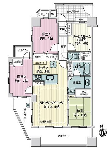 間取り 西葛西グリーンホームズ3 5階/-
