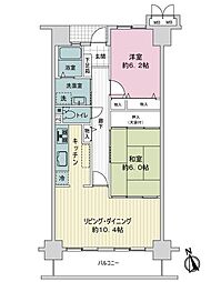 サーパス林町 2LDKの間取図画像