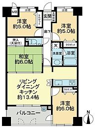 ダイアパレス松山K-スクエア 4LDKの間取図画像