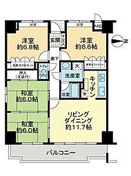 サーパス萱町 4LDKの間取図画像