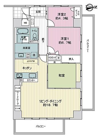 間取り アルファステイツ北本町3 5階/-