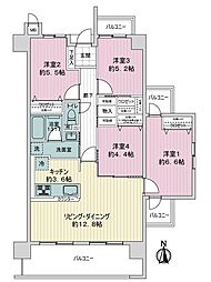アルファステイツ西市ツインズ2棟 4LDKの間取図画像
