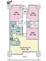 エバーライフ小松原 3LDKの間取図画像