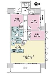 ザ・パークテラス高麗タワー 3LDKの間取図画像
