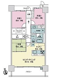 サーパス神宮参道レジデンス 3LDKの間取り