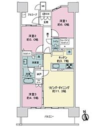 サーパス元今泉レジデンス 3LDKの間取図画像