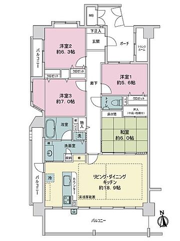 間取り フィーノ桜馬場 9階/-