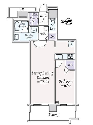 間取り ライオンズタワー新大工町 19階/-