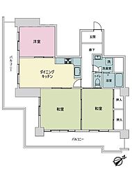 フォーレ滑石 3DKの間取り