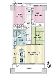 サーパス滑石 3LDKの間取図画像