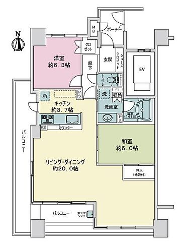 間取り サーパス東春日 5階/-