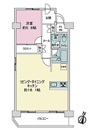 ライオンズマンション第7大通 1LDKの間取図画像