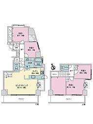 真駒内中央公園シティハウス 4LDKの間取図画像