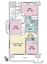 D'レスティア加賀野 3LDKの間取図画像