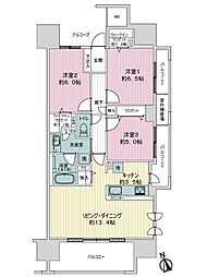 デュオヒルズ盛岡加賀野 3LDKの間取図画像