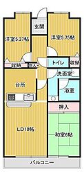 藤和ハイタウン上島 3LDKの間取図画像