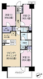 リビオシティ南砂町ステーションサイト 3LDKの間取図画像