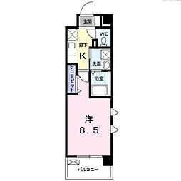 マナメゾン白金 1Kの間取図画像
