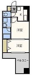 アクタス天神セントラルタワー 2Kの間取図画像