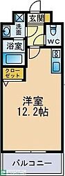 サクセス伊都 ワンルームの間取図画像