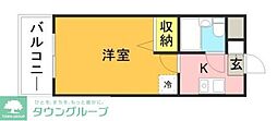 メゾン・ド・アルテール 1Kの間取図画像