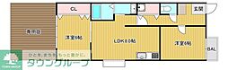 ジュラーレ姪浜 2LDKの間取図画像