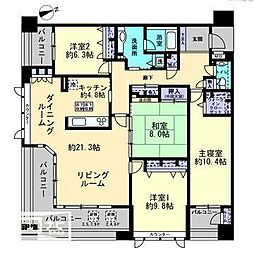 コアマンション桜坂プレジオヒルズ 4LDKの間取図画像