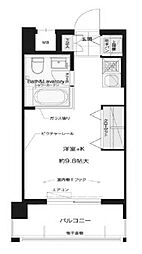 エフ・パルク高宮 ワンルームの間取図画像