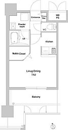 エンクレスト大手門3 1Kの間取図画像