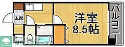 ラフィネ荒江 1Kの間取図画像