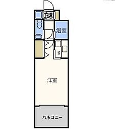 エステート・モア天神STUDIO 1Kの間取図画像