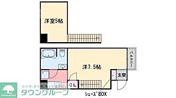 ARK-1 1Kの間取図画像