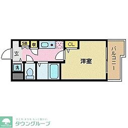 メゾン・ド・ヴィレ大濠 1Kの間取図画像