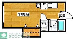 TK薬院 ワンルームの間取図画像