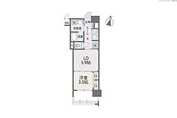 RJRプレシア百年橋 1LDKの間取図画像