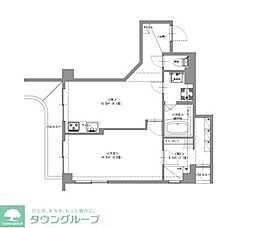 てんぐ屋西新ビル 1LDKの間取図画像