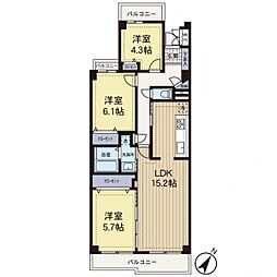 ピアパレス戸塚 3LDKの間取図画像