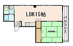 小桜ビル 1LDKの間取図画像