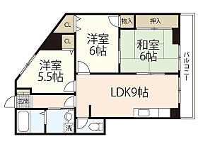 サザンクロス2 302 ｜ 広島県広島市安芸区船越南3丁目（賃貸マンション3LDK・3階・64.50㎡） その2