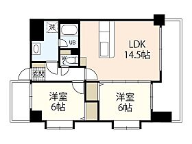 ウェール長楽寺  ｜ 広島県広島市安佐南区長楽寺1丁目（賃貸マンション2LDK・6階・58.94㎡） その2