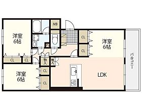 大和ガーデンコート1号棟  ｜ 広島県広島市安芸区矢野東2丁目（賃貸マンション3LDK・1階・76.00㎡） その2