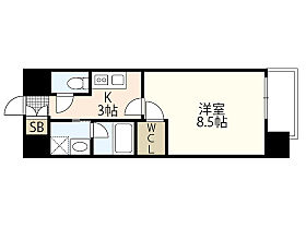 広島県広島市中区西白島町（賃貸マンション1K・14階・29.98㎡） その2