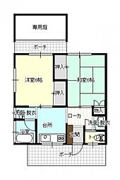 もりたアパート 2Kの間取図画像
