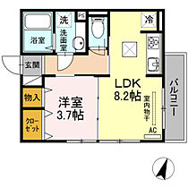 メヌエット  ｜ 広島県広島市安佐南区西原1丁目（賃貸アパート1LDK・1階・32.77㎡） その2