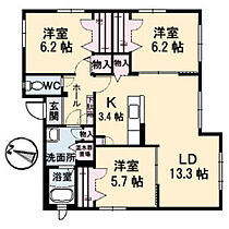 ラ・メゾン西原  ｜ 広島県広島市安佐南区西原8丁目（賃貸マンション3LDK・1階・80.66㎡） その2