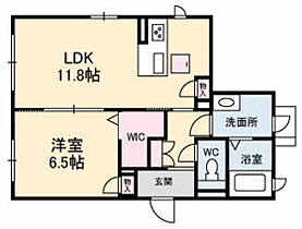 ラルーチェM  ｜ 広島県安芸郡海田町南堀川町（賃貸アパート1LDK・1階・46.78㎡） その2