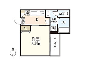 Regalest Glory 煌（グローリーキラメキ)  ｜ 広島県安芸郡府中町浜田3丁目（賃貸アパート1K・1階・25.63㎡） その2