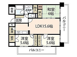 トレゾア西原 3階3LDKの間取り